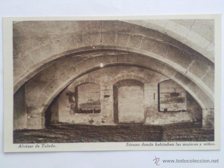 Postkarten: POSTAL ALCAZAR DE TOLEDO - SOTANO DONDE HABITABAN LAS MUJERES Y NI&Ntilde;OS