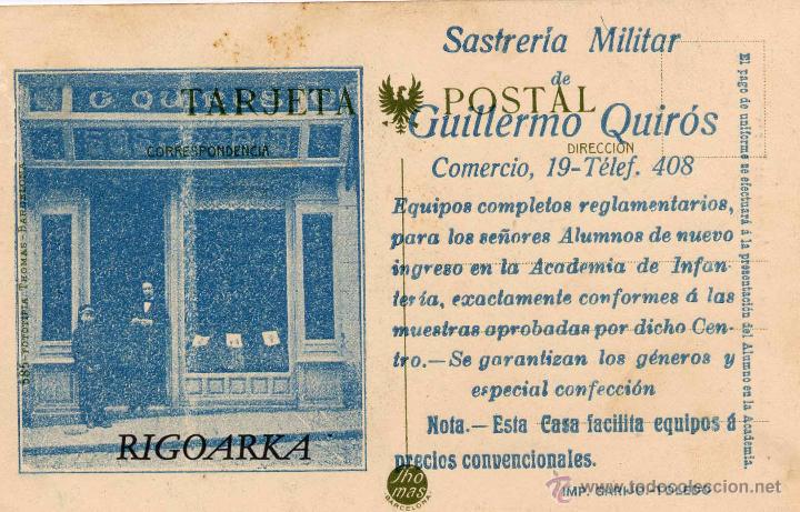 Postcards: TOLEDO.- SASTRERIA MILITAR DE GUILLERMO QUIR&Oacute;S