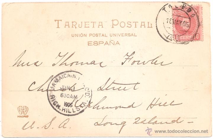 Postales: Toledo Puerta de Visagra 1905 - Foto 2