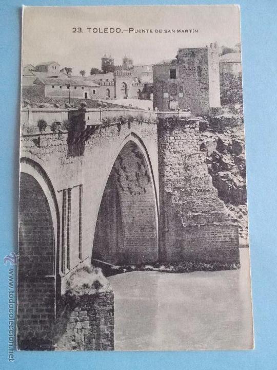 Postais: ANTIGUA POSTAL DE TOLEDO.PUENTE DE SAN MARTIN