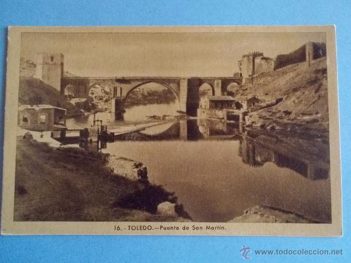 Postais: ANTIGUA POSTAL DE TOLEDO.PUENTE DE SAN MARTIN