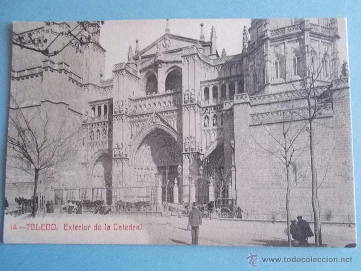 Postais: ANTIGUA POSTAL DE TOLEDO.EXTERIOR DE LA CATEDRAL