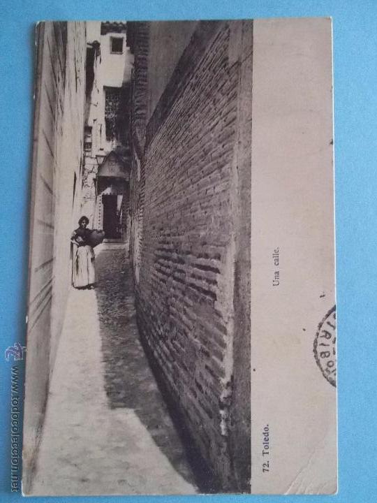 Postais: ANTIGUA POSTAL DE TOLEDO.UNA CALLE POSTAL CIRCULADA J.LACOSTE