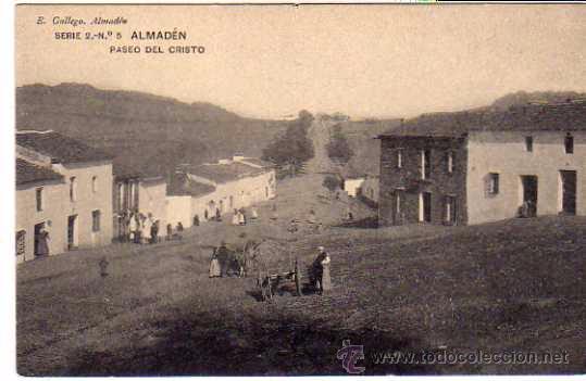 Postcards: Ciudad Real Almanden Serie 2 n&ordm; 5 Gallego. Paseo del Cristo.