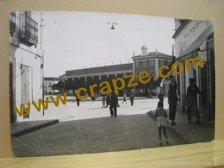 Postais: ALCAZAR DE SAN JUAN: PLAZA DE ESPA&Ntilde;A Y EDIFICIO MERCADO - PBL - POSTAL ORIGINAL