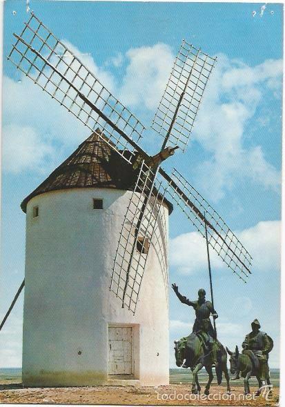 Postales: [POSTAL] La Mancha. Estampa cervantina. A&ntilde;o 1976 (circulada y escrita)