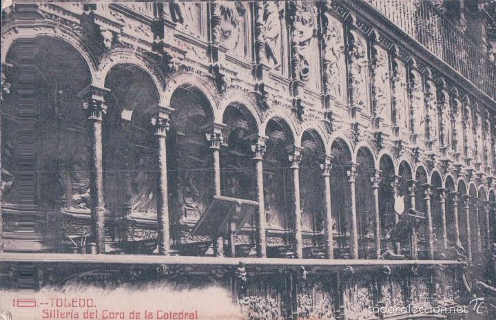 Postkarten: POSTAL 16 TOLEDO.- SILLERIA DEL CORO DE LA CATEDRAL. CIRCULADA. CASTA&Ntilde;EIRA Y ALVAREZ