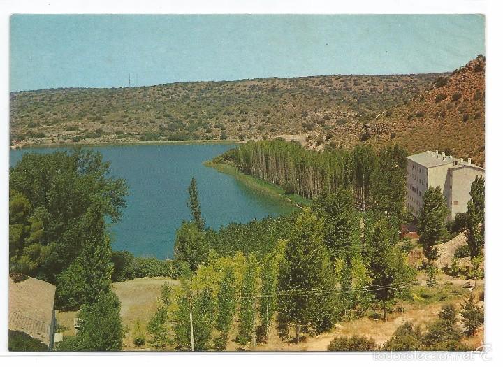 Postales: LAGUNAS DE RIUDERA .- LAGUNA COLGADA Y HOTEL .- EDICIONES FITER 1974