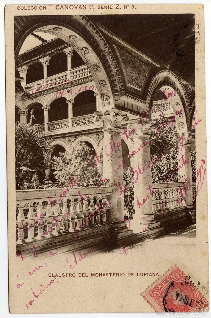 Postales: BONITA POSTAL - CLAUSTRO DEL MONASTERIO DE LUPIANA (GUADALAJARA)