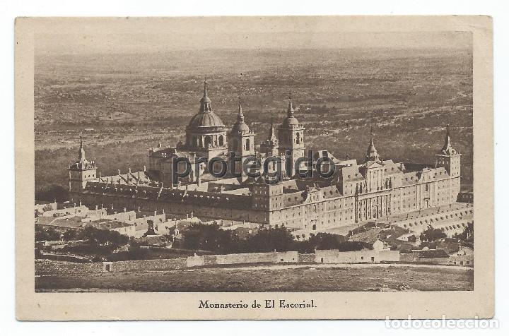 Postales: POSTAL. MONASTERIO DEL ESCORIAL. HUECOGRABADO Y FOTOS HAUSER Y MENET. EL ESCORIAL 29-VI-1943.