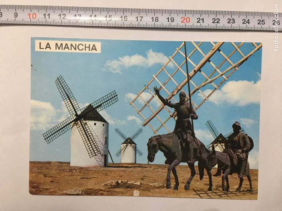 Cartoline: Postal. 4. LA MANCHA (ESPA&Ntilde;A). Estampa Cervantina. GARC&Iacute;A GARRABELLA. H. 1960