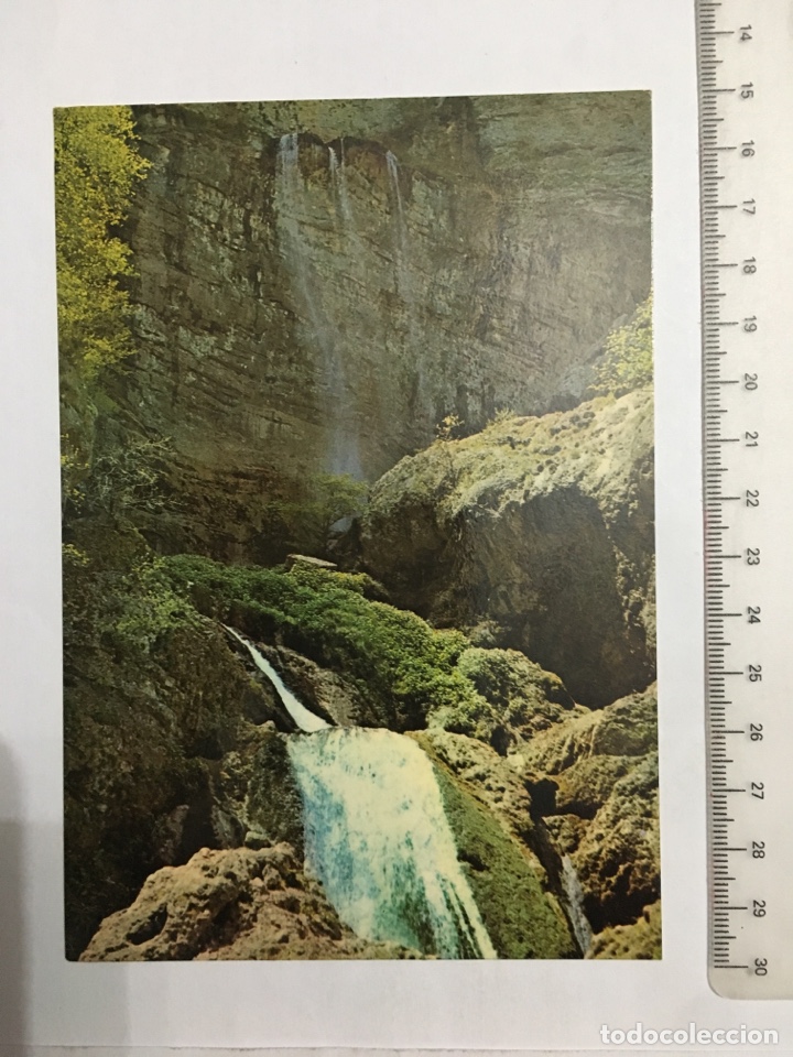 Cartes Postales: POSTAL. LOS CHORROS-RIOPAR. ALBACETE. Nacimiento r&iacute;o Mundo. Fotocolor S. ANTONIO. H. 1970?