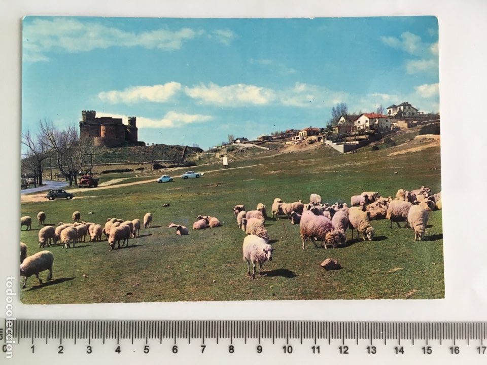 Postais: POSTAL. MANZANARES EL REAL. Vista parcial y castillo. BEASCOA. H. 1960?