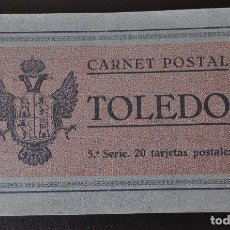 Postales: CARNET POSTAL TOLEDO . 5ª SERIE . 20 POSTALES EN BLOCK . EDIC. GRAFOS . MADRID .COMPLETA. Lote 132745234