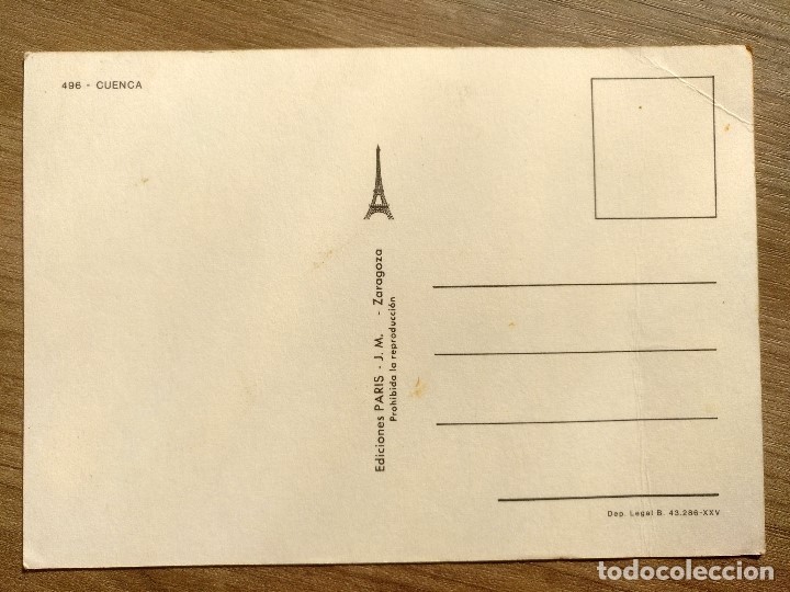 Postales: Postal de cuenca- castilla la mancha - ediciones paris - Foto 2