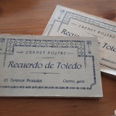 Postales: LOTE 2 BLOC CARNET POSTAL RECUERDO DE TOLEDO SERIE 2 Y 4. FOTOTIPIA CASTAÑEIRA, ÁLVAREZ Y LEVENFELD.. Lote 200514013