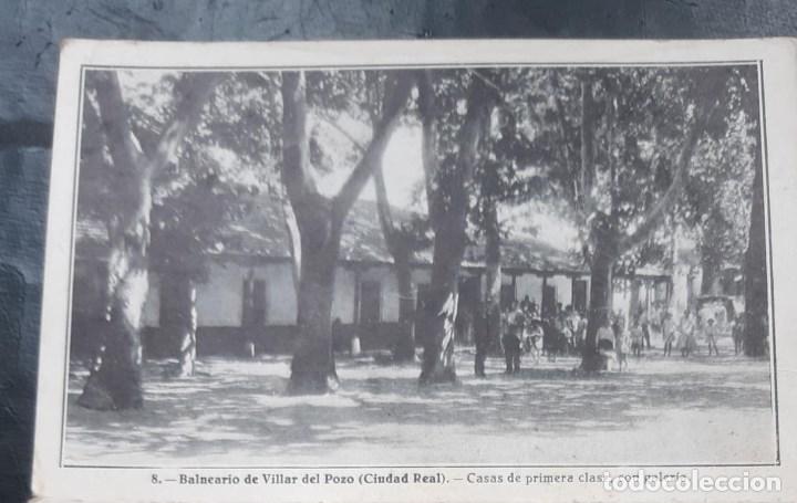 Postales: POSTAL ANTIGUA BALNEARIO VILLAR DEL POZO CIUDAD REAL RARA DE VER