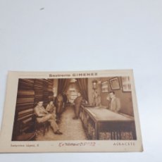 Cartoline: POSTAL SASTRERIA GIMENEZ ALBACETE AÑO 1930. Lote 228259085