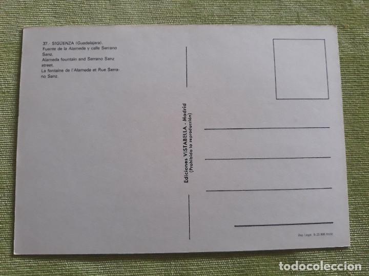 Postales: GUADALAJARA - SIGÜENZA - FUENTE DE LA ALAMEDA Y CALLE SERRANO SANZ - Foto 2 - 272431973