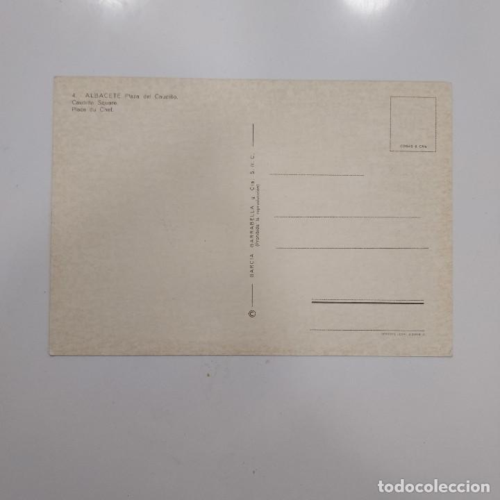 Postales: POSTAL ALBACETE. PLAZA DEL CAUDILLO. SIN ESCRIBIR. (COLECCION COCHES CLASICOS ESTACIONADOS) - Foto 3 - 281804023