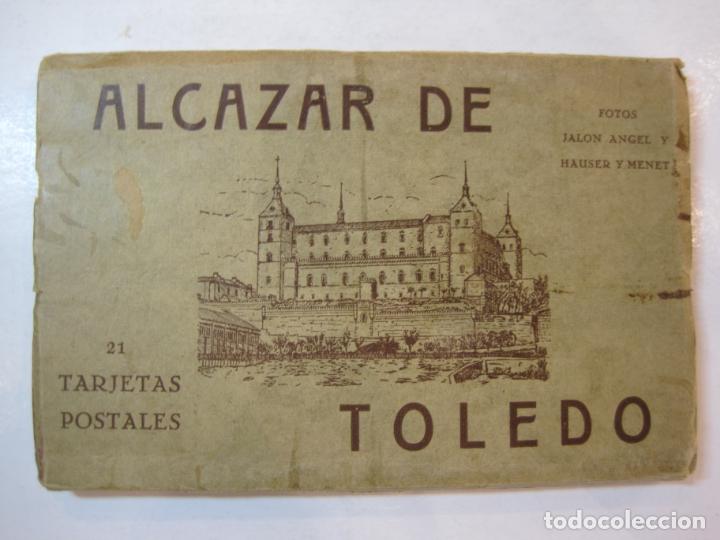 ALCAZAR DE TOLEDO-BLOC DE 21 POSTALES ANTIGUAS-FRANCO Y EL GENERAL MOSCARDO-VER FOTOS-(85.384) (Postales - España - Castilla La Mancha Antigua (hasta 1939))