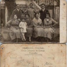 Postales: FUENTE HIGUERA - MOLINOS - ALBACETE - FOTO/POSTAL FAMILIAR 1922 - 137X88MM.. Lote 314418968
