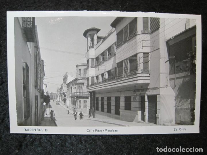 Postkarten: VALDEPE&Ntilde;AS-CALLE PINTOR MENDOZA-FOTOGRAFICA ED.ORTIZ-POSTAL ANTIGUA-(94.360)
