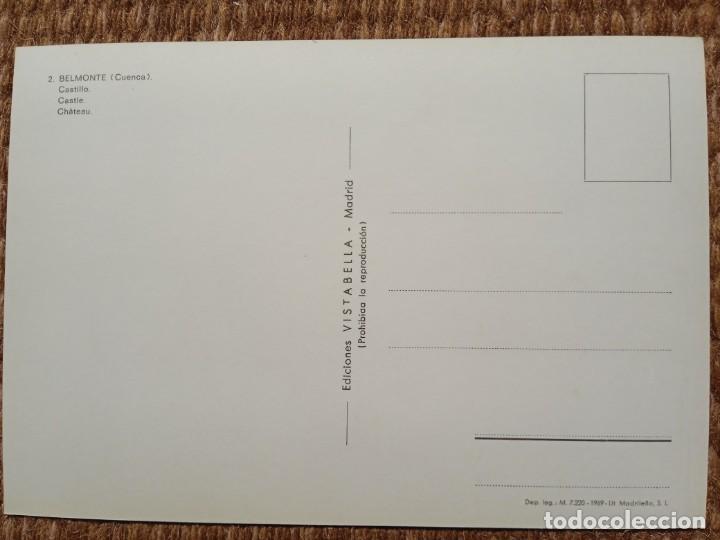 Postales: CASTILLO DE BELMONTE - CUENCA - EDICIONES VISTABELLA - Foto 2
