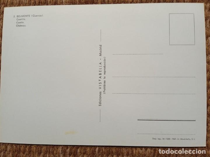 Postales: CASTILLO DE BELMONTE - CUENCA - EDICIONES VISTABELLA - Foto 2