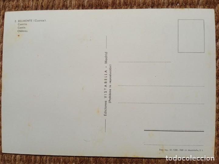 Postales: CASTILLO DE BELMONTE - CUENCA - EDICIONES VISTABELLA - Foto 2