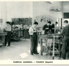 Postales: TOLEDO-FÁBRICA GARRIDO-AJUSTE Y MONTURA-AÑO 1960-FOURNIER. Lote 374821394