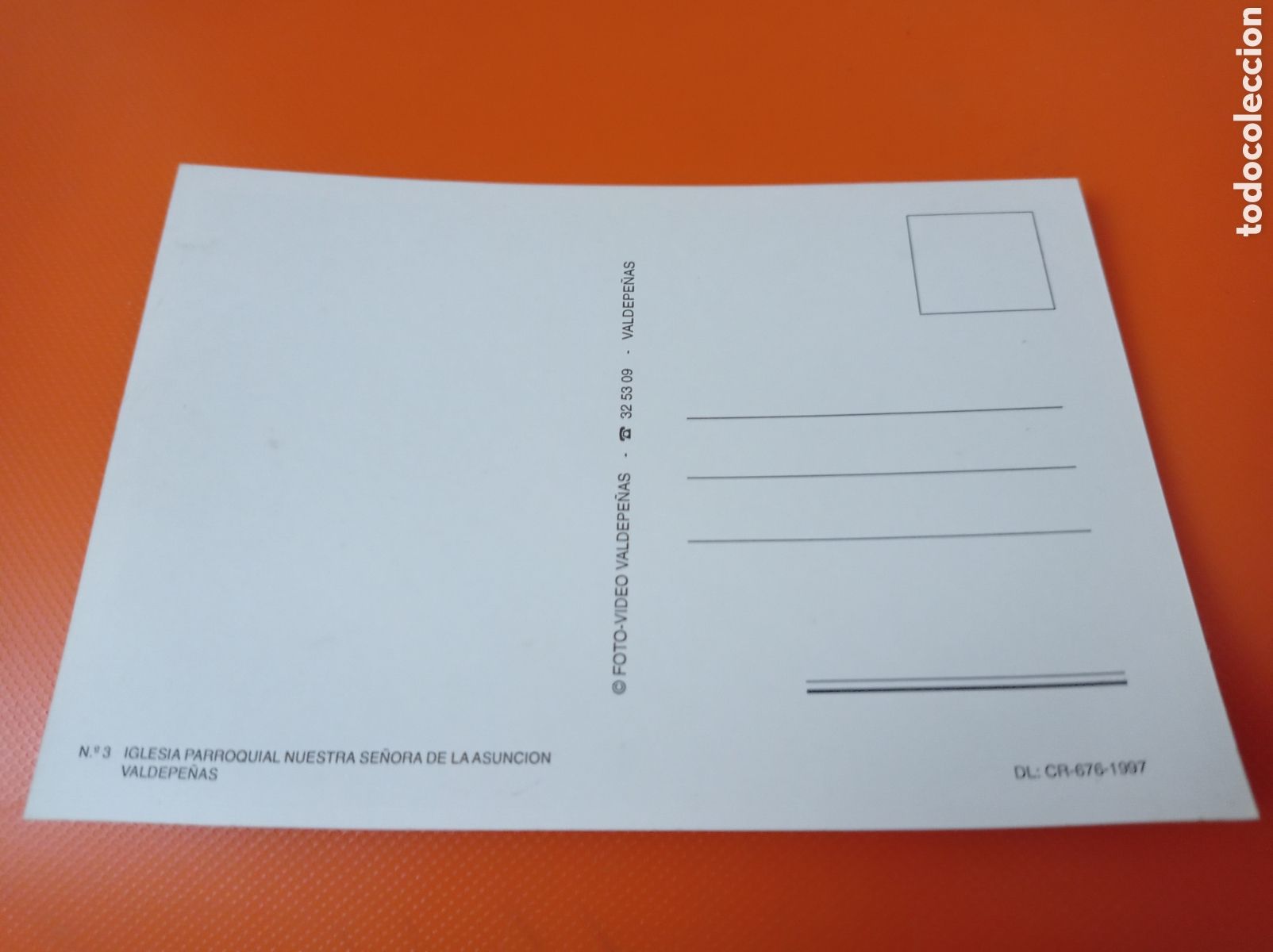 Postales: VALDEPE&Ntilde;AS,POSTAL SIN CIRCULAR. - Foto 2