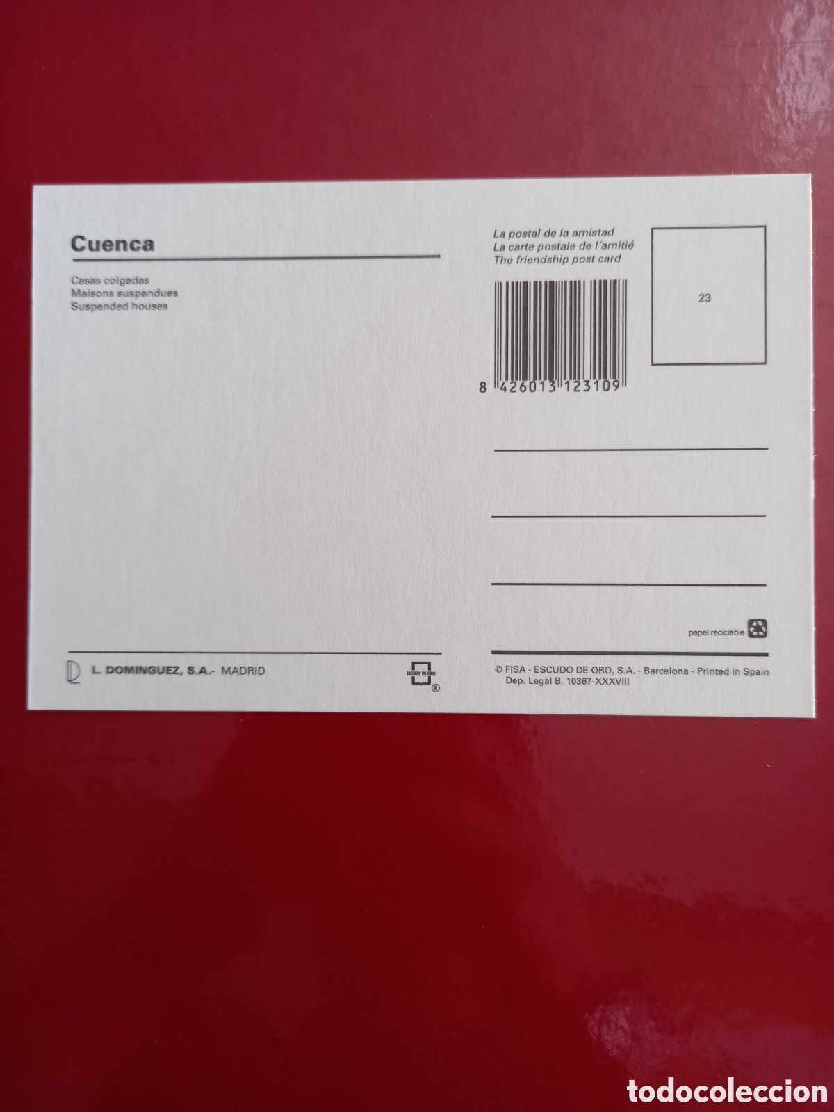 Postales: POSTAL SIN CIRCULAR - CUENCA, CASAS COLGADAS - Foto 2