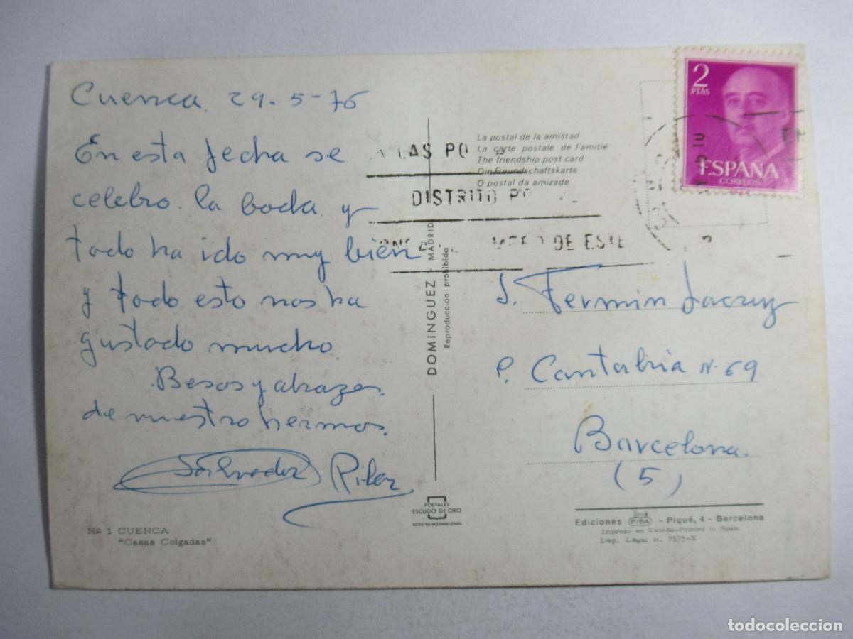 Postales: Cuenca - Casas Colgadas - Circulada - Foto 2