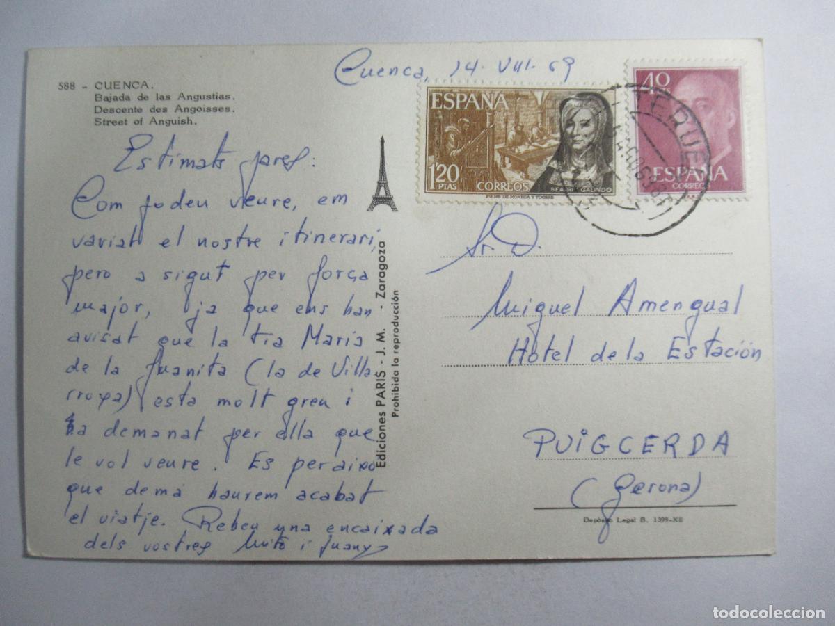 Postales: Cuenca - Bajada de las Angustias - Circulada - Foto 2