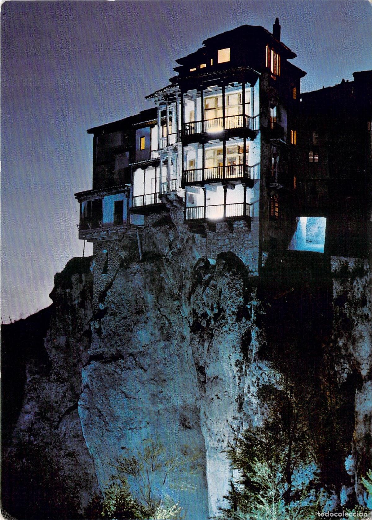 Postales: Postal de las Casas Colgadas de Cuenca, Vista Nocturna