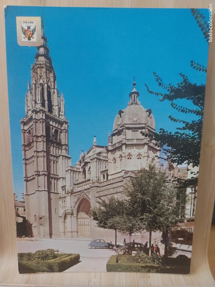 Postales: CATEDRAL TOLEDO ED FISA 10 SC ORIGINAL ANIMADA COCHES CLASICOS