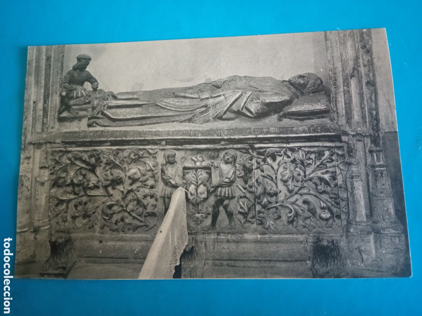 Postales: Antigua postal fotogr&aacute;fica, Ciudad Real, Iglesia de San Pedro, Sepulcro de Don Alonso de Coca
