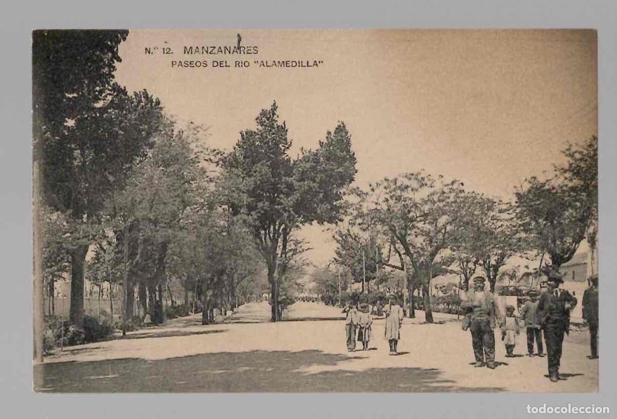 Postales: TARJETA POSTAL N&ordm; 12 MANZANARES PASEOS DEL RIO ALAMEDILLA
