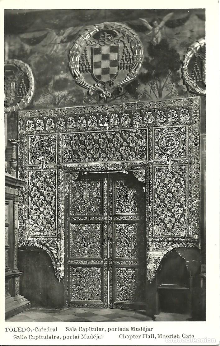 Postales: Toledo - Catedral - Sala Capitular, Portada Mud&eacute;jar - Ed. Manipel