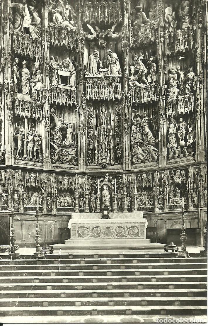 Postales: Toledo - Catedral - Retablo del Altar Mayor - Ed. Heliotipia Artistica