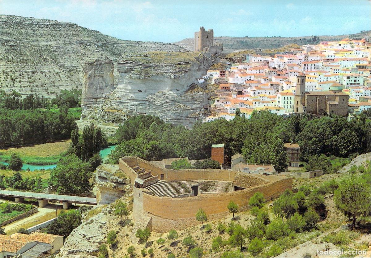 Postales: Postal de Alcal&aacute; del J&uacute;car, Albacete: Vista Panor&aacute;mica y Plaza de Toros