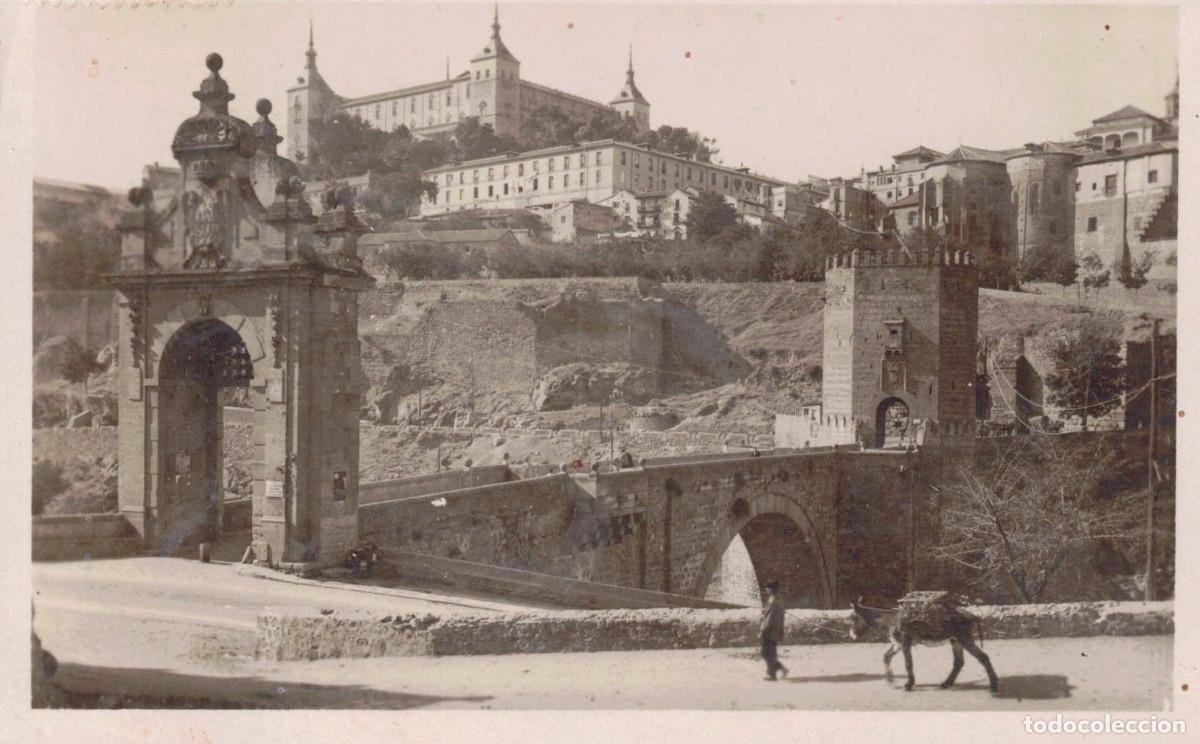 Postales: TARJETA POSTAL - TOLEDO - PUENTE ALC&Aacute;NTARA Y ALC&Aacute;ZAR - SELLO REP&Uacute;BLICA - MADRID - CARLET - 1935