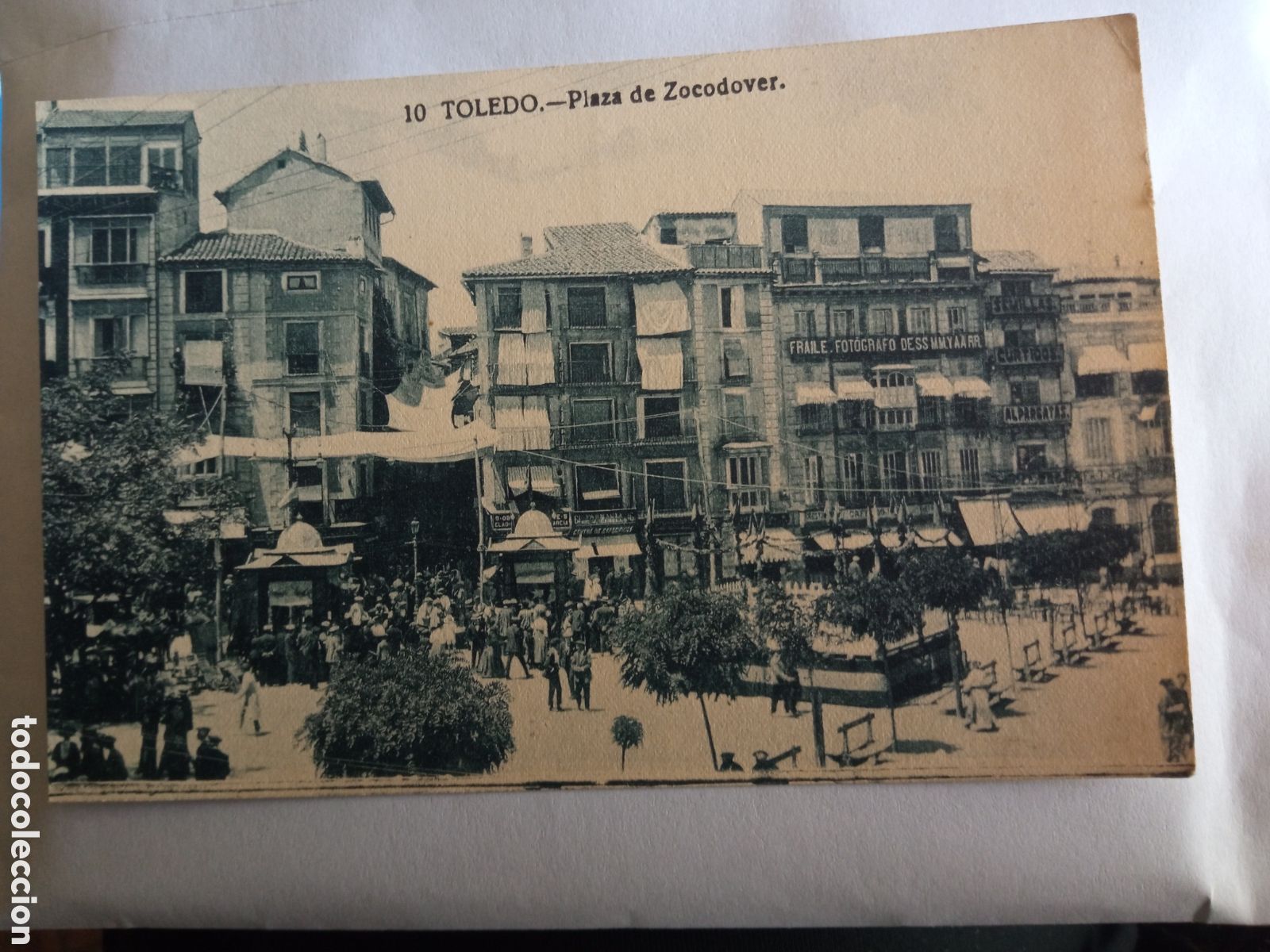 Postales: Antigua postal fotogr&aacute;fica, Toledo, Plaza de Zocodover