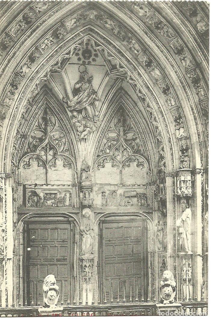 Postales: Toledo - Catedral - Puerta de los Leones - Ed. Fototipia Castaneira y Alvarez