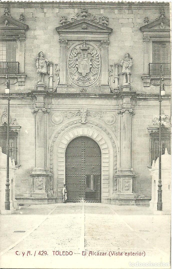 Postales: Toledo - El Alcazar - Vista exterior - Ed. Fototipia Castaneira y Alvarez