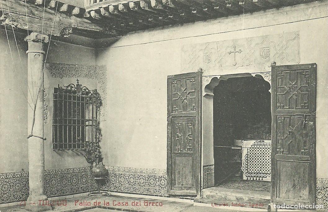 Postales: Toledo - Patio de la Casa del Greco - Ed. Linares Fotog. Toledo