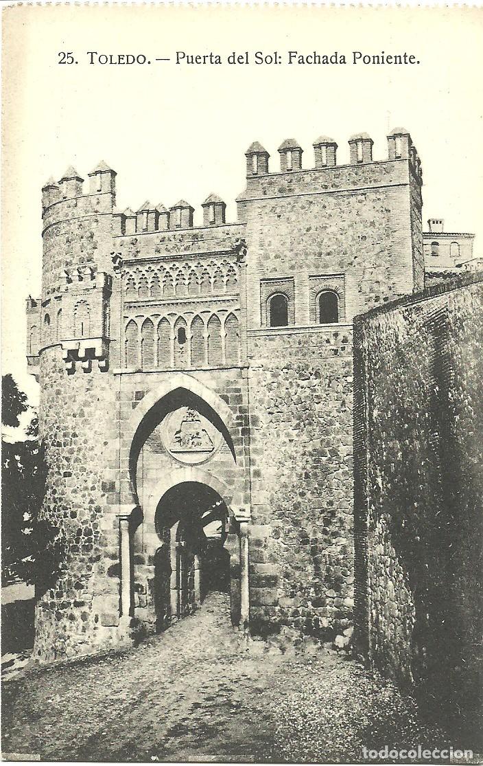 Postales: Toledo - Puerta del Sol - Fachada Poniente - Ed. Abelardo Linares