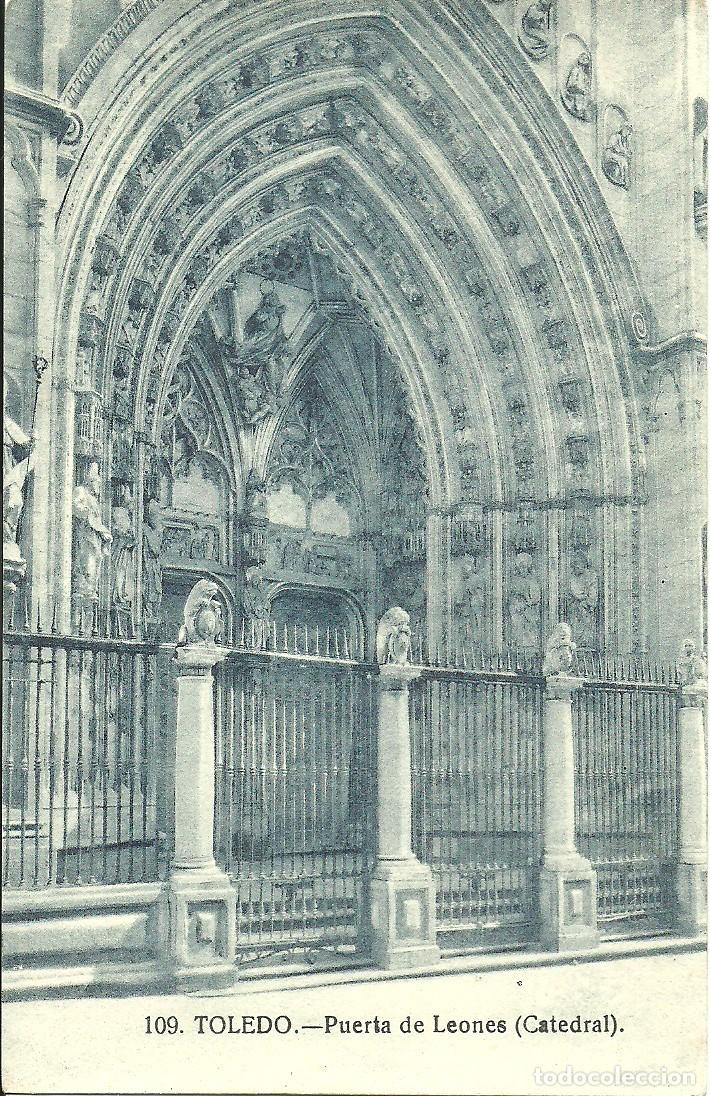Postales: Toledo - Puerta de los Leones - Catedral - Ed. Grafos