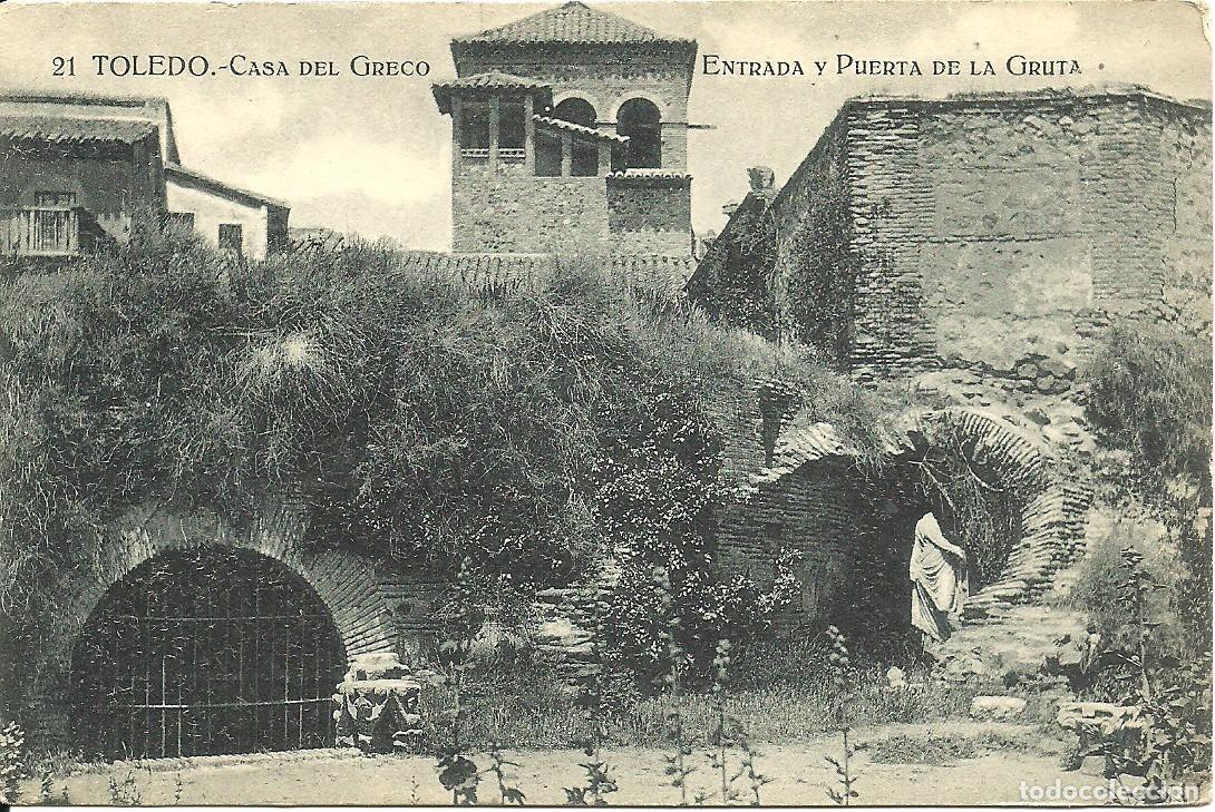 Postales: Toledo - Casa del Greco - Entrada y Puerta de la Gruta - Ed. Grafos